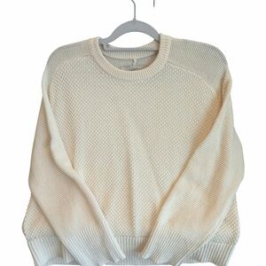 LOFT Women's Ivory Textured Sweater
